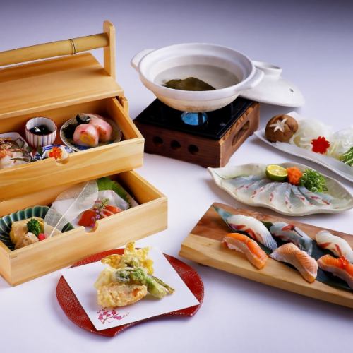 Specialty dishes made with fresh seafood caught in Awaji Island