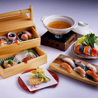 【春季限定】桜鯛と淡路島サクラマスの春御膳（鱒鍋）