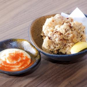 Various types of fried young chicken