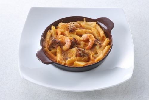 えびとキーマカレーのイセエビ風味のクリームグラタン