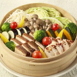 女性からも大好評♪【季節野菜と国産銘柄鶏のせいろ蒸しコース】<全6品>　飲み放題込み5,000円