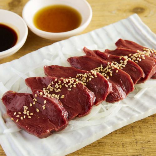 Rare!! Horse heart sashimi