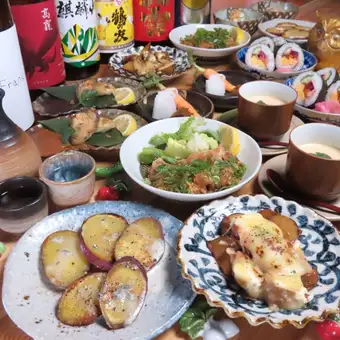 【8月の旬菜会プラン！！】料理8品＋2時間飲み放題