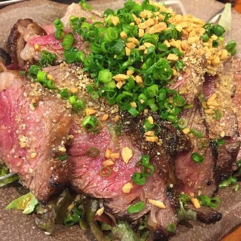 Seared Japanese beef with ponzu sauce