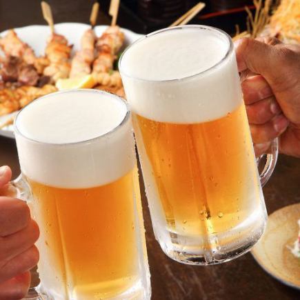 【2次会飲み放題プラン】☆★3500円⇒2500円(税込)★☆　飲み放題2時間と料理5品付き