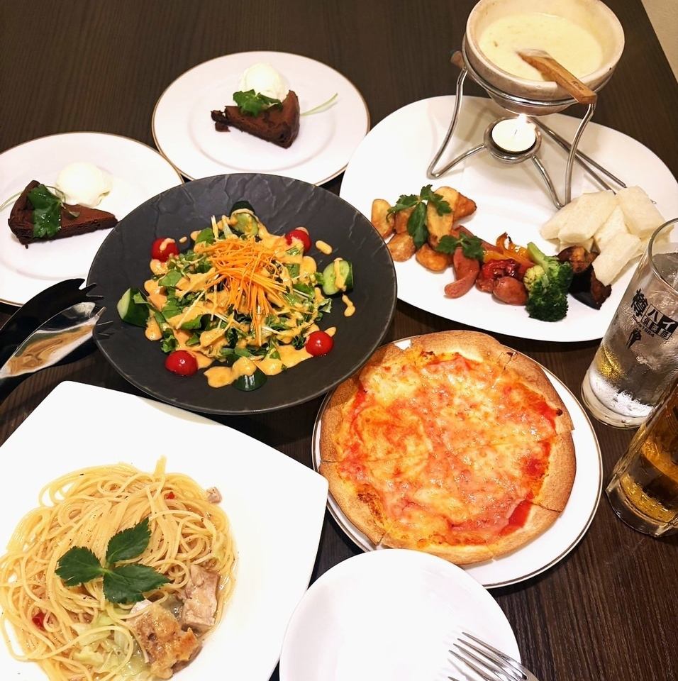 美しいパスタとチーズフォンデュでフォトジェニックなひととき☆
