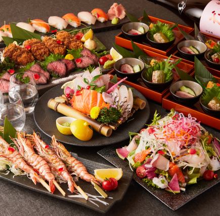 【海の恵み・雅(みやび)コース】(7,000円税込・2時間飲み放題付き/全席個室案内)