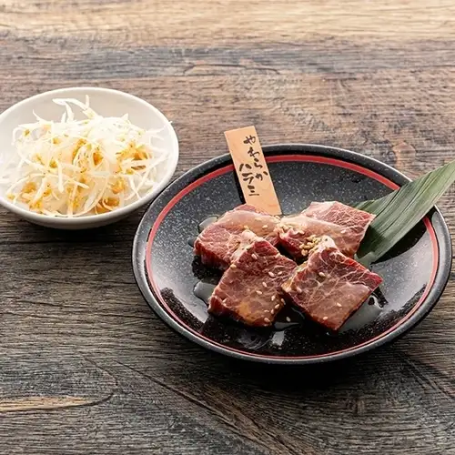 Tender beef skirt steak with green onion and salt sauce