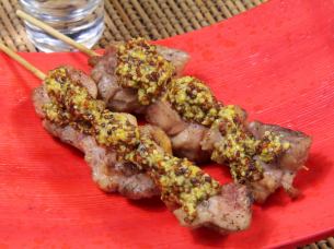 Chicken thigh mustard skewer 1 plate