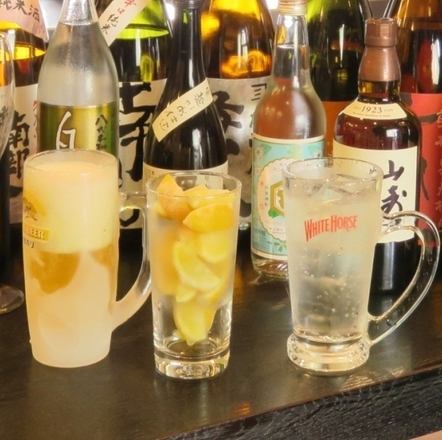 生レモンが追加できる、「生レモンサワー」