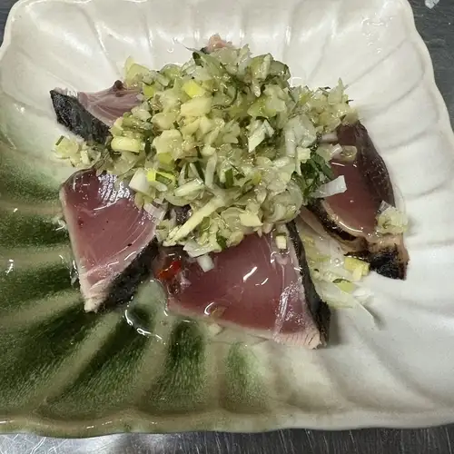 鰹の薬味盛り 塩パッチョ