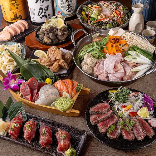 ■2.5H飲み放題付『鶏ちゃんこ鍋コース』鮮魚のお造りに絶品鶏ちゃんこ鍋<全8品>5500円→4500円