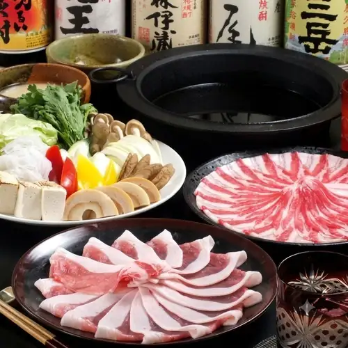 黒豚しゃぶしゃぶ堪能 あじとコース 全6品