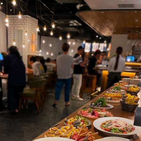 貸切◆20名～の団体様限定◆飲み放題付き立食ビュッフェコース◆１０，０００円コース♪
