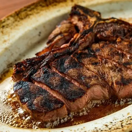 Ice-aged bone-in sirloin steak
