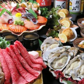 [Includes raw oysters] Unari's specialty! A blissful early spring shellfish banquet plan with oyster sukiyaki! 2 hours all-you-can-drink + 8 dishes for 6,500 yen (1/2~2/28)