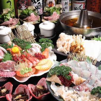 【生牡蠣付】バイ貝と鯛のしゃぶしゃぶで愉しむ貝尽くし!宴貝プラン!2h飲放+9品6500円(5/1~6/30)