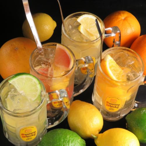 Various citrus highballs