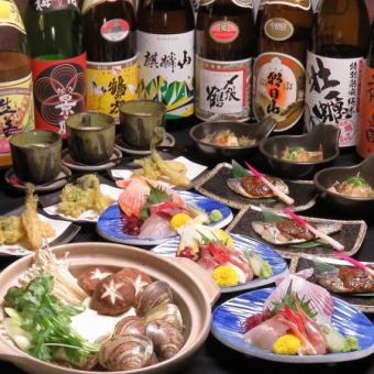 春尽くし！！蛤(はまぐり)湯豆腐を囲む、春満貝！！宴貝プラン!!2h飲放8品6000円