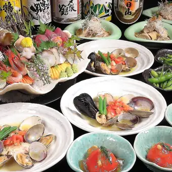 【7/1～】盛り沢山の貝と夏野菜で愉しむ、 納涼貝プラン!!＜2H飲放付＞全8品6000円