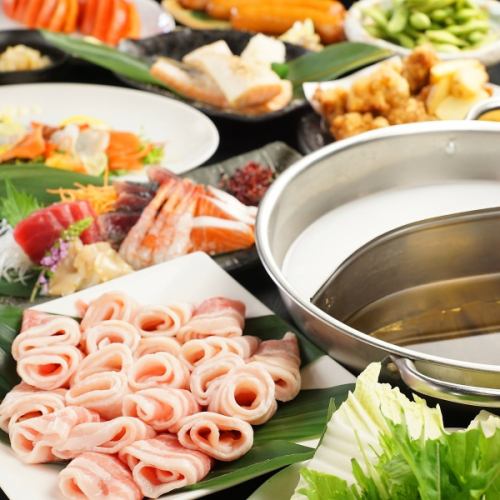 【일 ~ 목 한정】 엄선 돼지 샤브샤브 뷔페 ◆ 2 시간 2300 엔 (세금 별도) ◆
