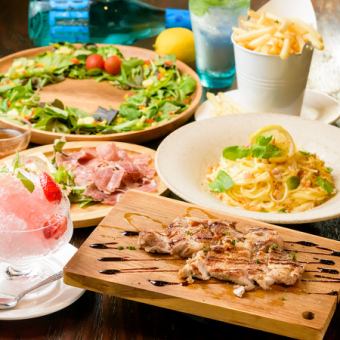 ★贅沢女子会コース★女子会限定デザートプレート無料！全9品3ｈ飲み放題付き4800円→4300円