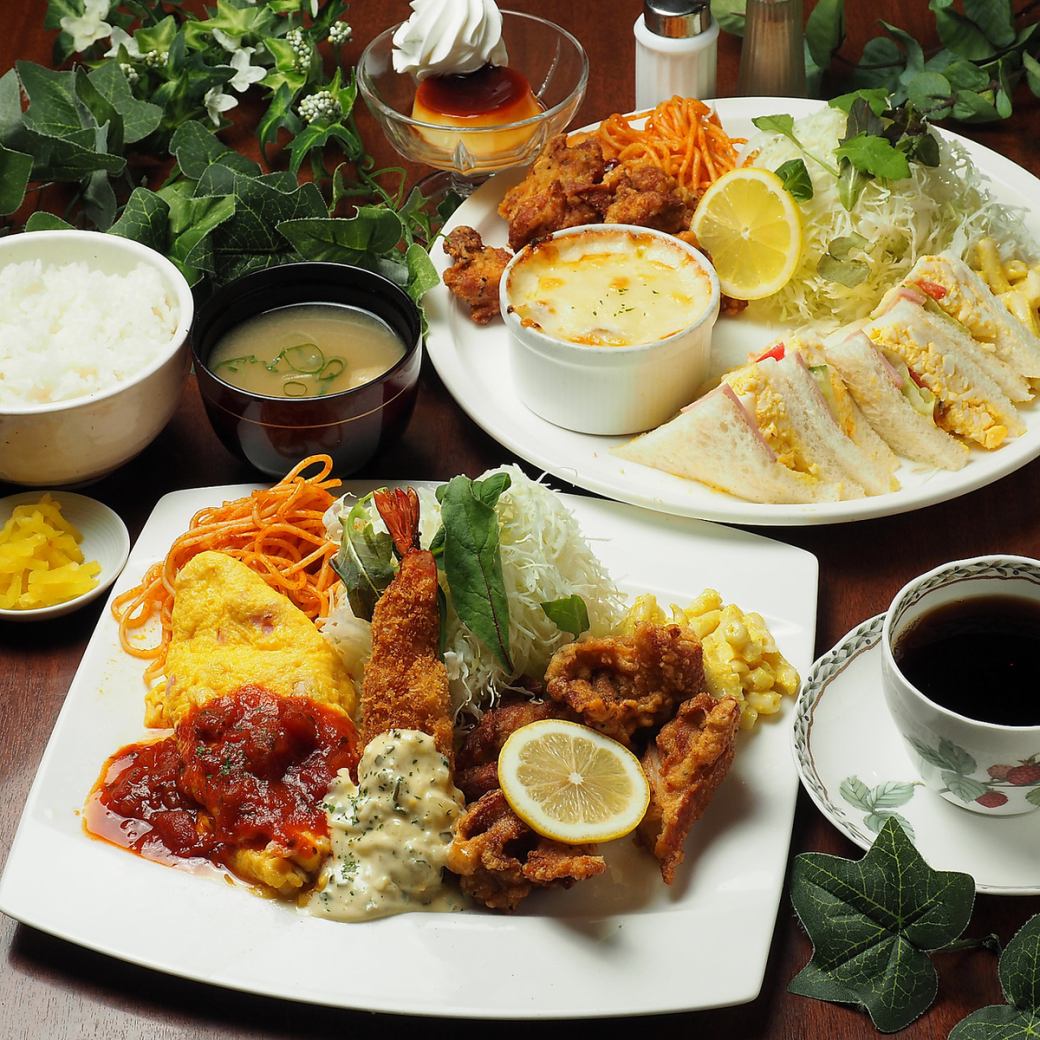 C 午餐 1350 日元等 滿滿噹噹的 & cospa ◎ 西餐菜單豐富