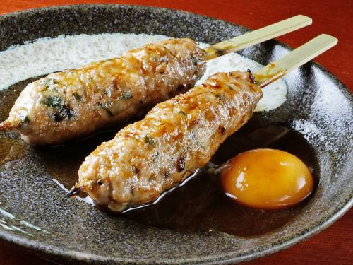 [手制tsukune]味噌酱/天然盐烤 使用100%有机盐各1串