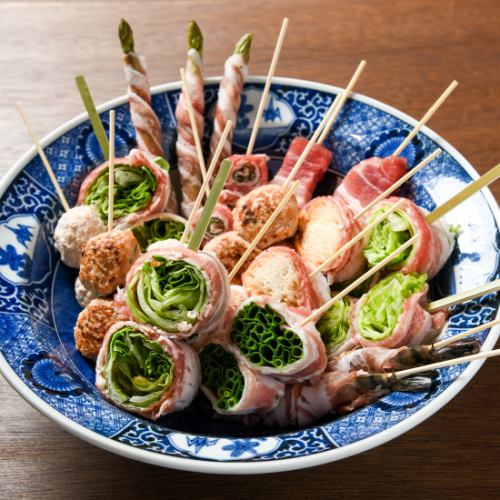 博多の野菜巻き串を堪能♪