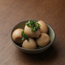 Quail eggs marinated in soy sauce
