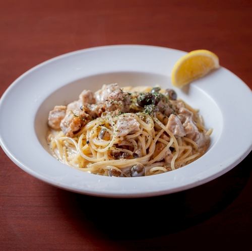 【パスタセット】磐田産美味鶏のレモンクリームパスタ