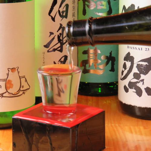 お料理に合う日本酒や焼酎を豊富にご用意しております♪