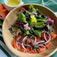 湯布院サーモンのマリネ サラダ仕立て