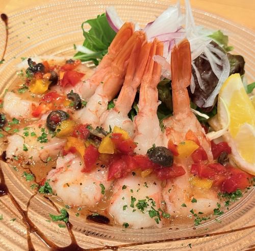 天然赤海老のカルパッチョ　