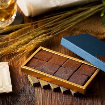 Whiskey scented raw chocolate "RICH RENGA" (for souvenirs)