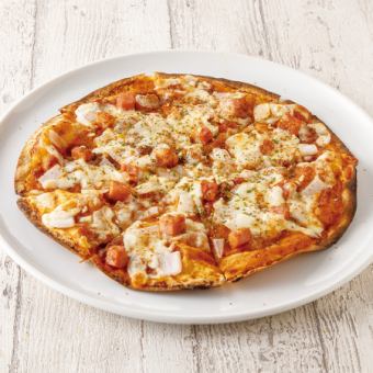 スパイスベーコンのトルティーヤピザ