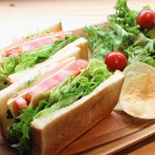 Grilled salmon and cheese sandwich