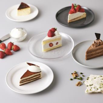 お好きなケーキとドリンクが選べる「ケーキセット♪」1300円(税込)