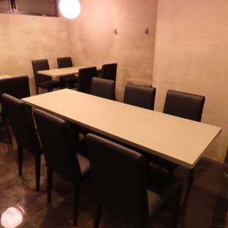 6名席のゆったりできるお席。女子会や宴会におすすめ。