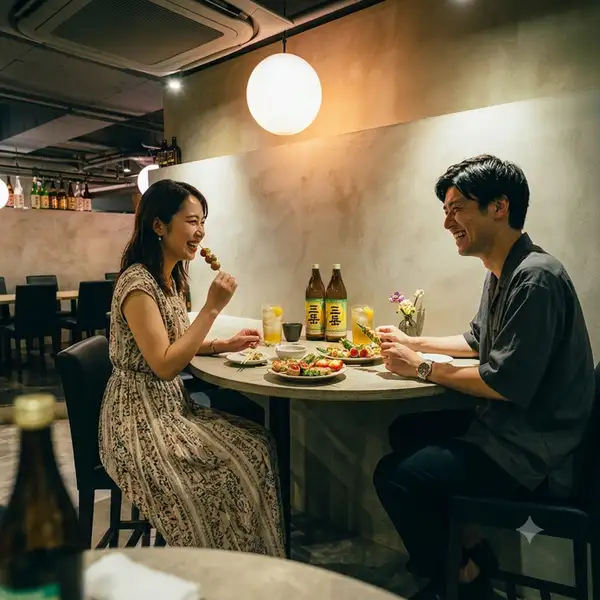 【カウンター◆】暖かい照明の中落ち着きある雰囲気が漂う空間の店内では、ご宴会はもちろんデートにも最適です。間隔を広めに取ったカウンター席を14席ご用意しております。デートにもピッタリのお席で、ごゆっくり当店こだわりのお料理の数々をご賞味ください♪