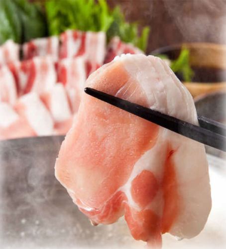 Echigo mochi pork shabu-shabu