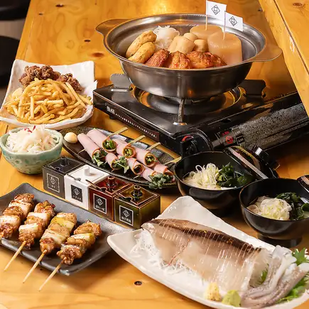 Highly recommended!! Absolutely satisfying!! [Enjoy a light Oden course] 2 hours all-you-can-drink included, 9 dishes total, 6000 yen (tax included)
