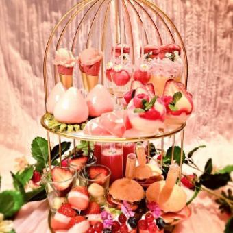 Berry Berry Pink AfternoonTea +Table Art