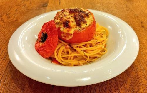 Use whole tomatoes! Tomato farci pasta!