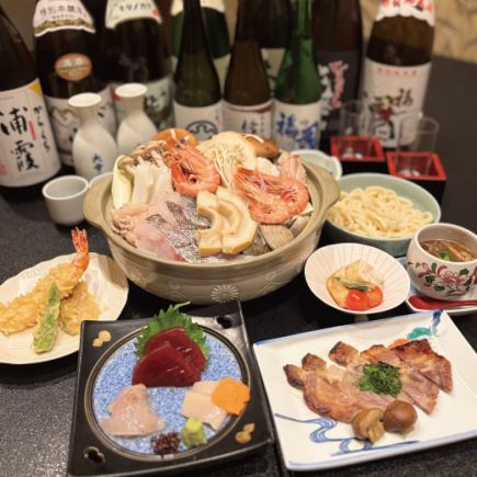 "Sankai Nabe Course" includes 7 dishes including hotpot and other dishes, and 100 minutes of all-you-can-drink for just 6,600 yen!