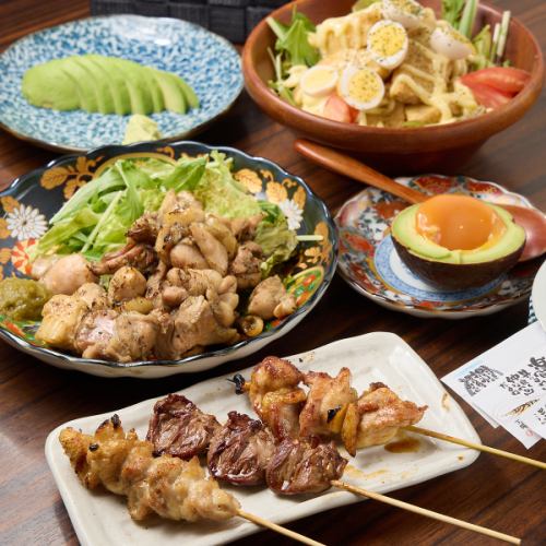 備長炭で仕上げる焼き鳥◎