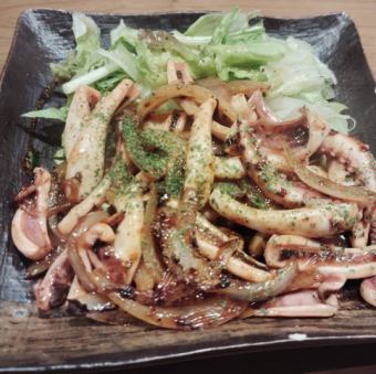 イカのバター炒め