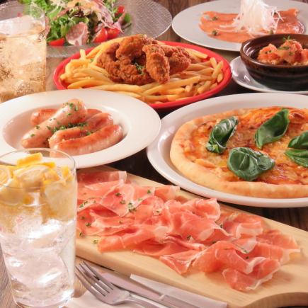【少人数でも!ちょっとした集まりに】カジュアルコース全7品180分飲み放題付(金土120分)2名~