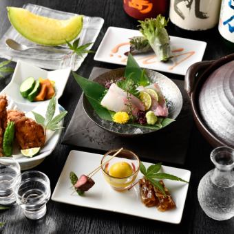 魚の王様クエを贅沢に味わう【 クエ贅沢コース】10,000円【2.5H飲放】お造り/串焼/唐揚げ/クエ鍋