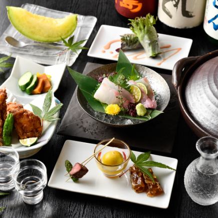 魚の王様クエを贅沢に味わう【 クエ贅沢コース】10,000円【2.5H飲放】お造り/串焼/唐揚げ/クエ鍋